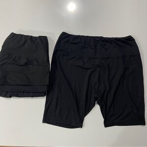 Bundle of 4 Black Athletic biker Shorts